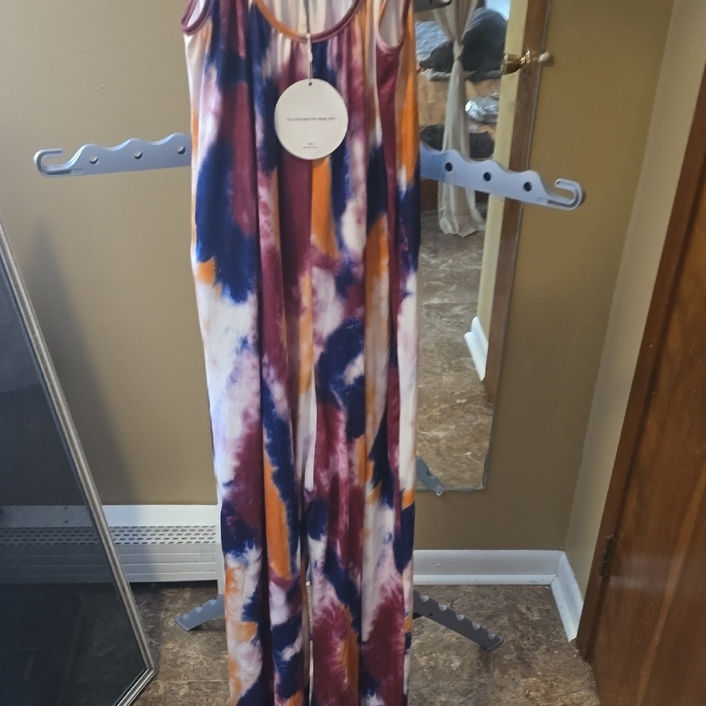 SHEIN Multicolor Tie-Dye Jumpsuit